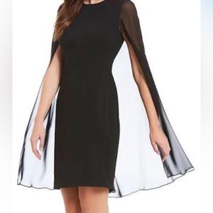 Calvin Klein mini cape dress